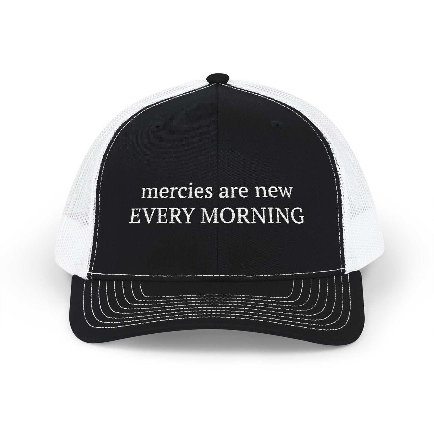 Inspirational Snapback Trucker Cap - "Mercies Are New Every Morning"