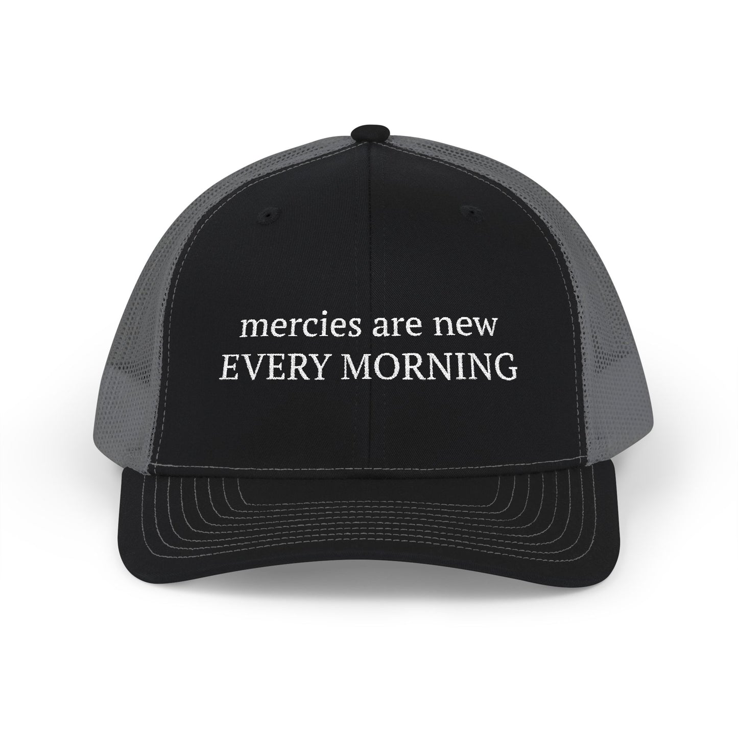 Inspirational Snapback Trucker Cap - "Mercies Are New Every Morning"