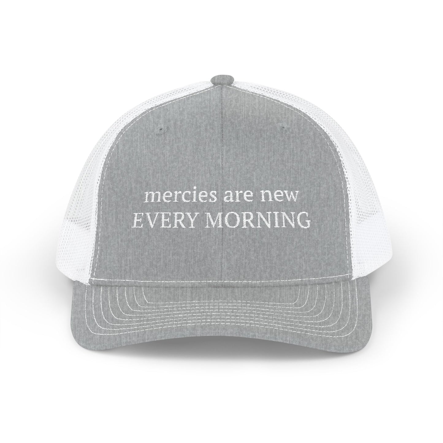 Inspirational Snapback Trucker Cap - "Mercies Are New Every Morning"